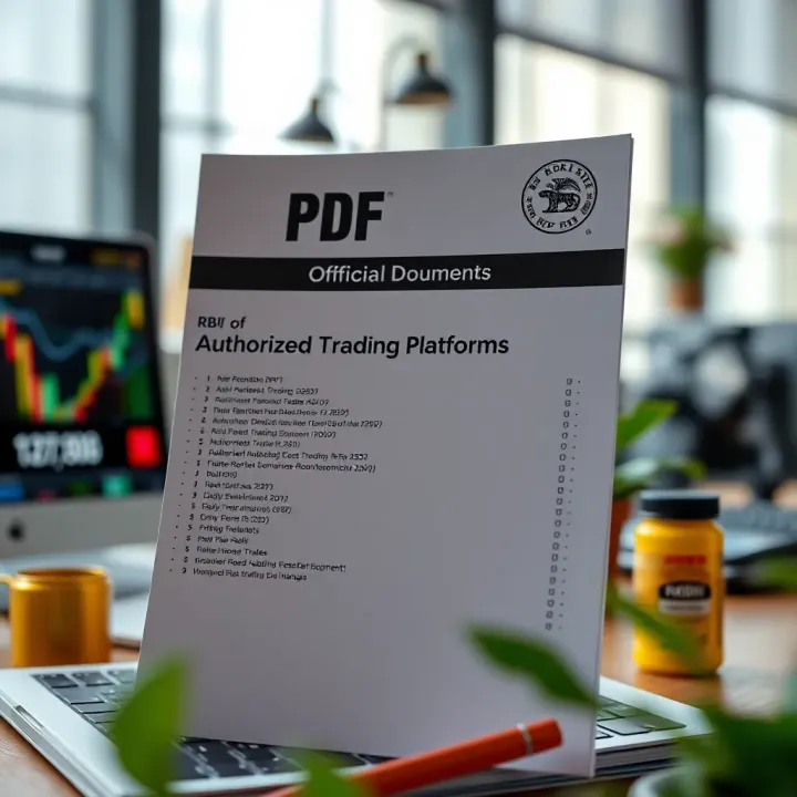 Official document represented as a digital PDF file highlighting the list of authorized trading platforms by RBI