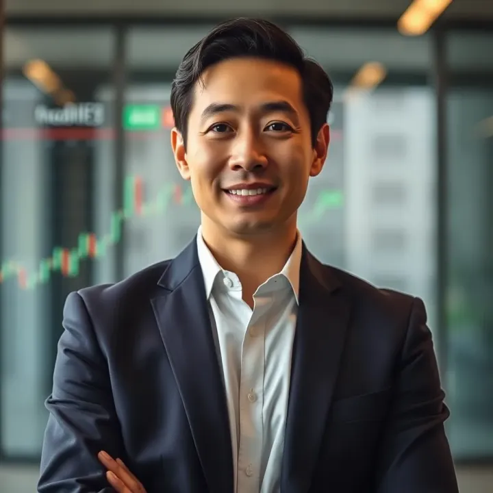 Graphical depiction of financial growth and technological innovation related to Andrew Ng's career