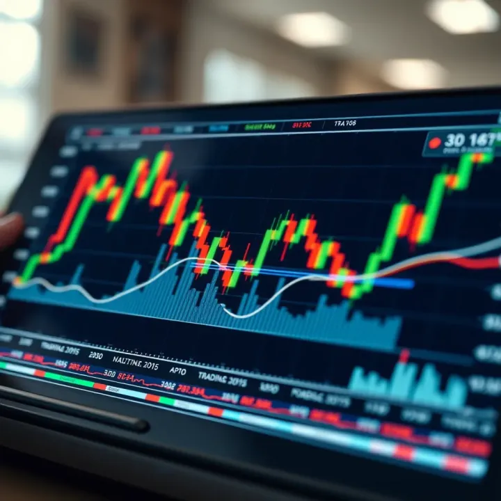 Graph showing Apt price trends with technical indicators and forecast lines