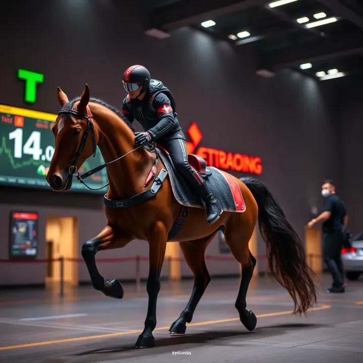 Interactive gaming scene highlighting strategic coordination between a player and an intelligent virtual steed