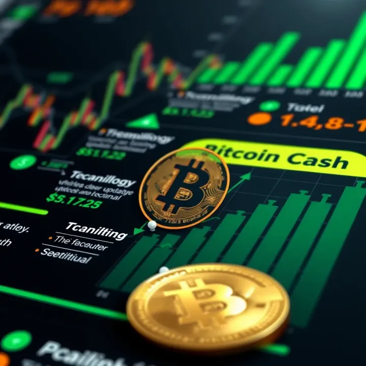 Diagram illustrating key factors affecting Bitcoin Cash value including technology updates and market sentiment