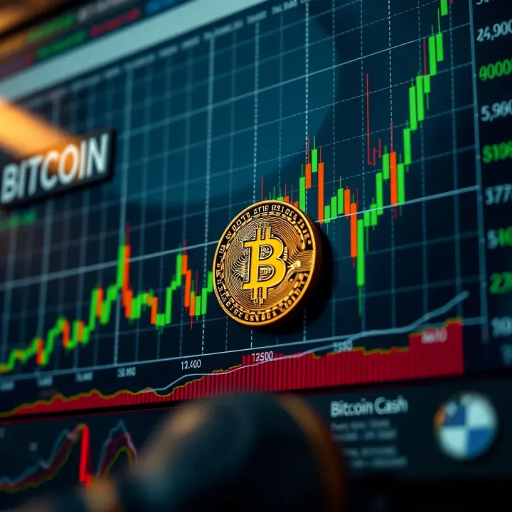 Graph showing Bitcoin Cash price trends and market fluctuations over time