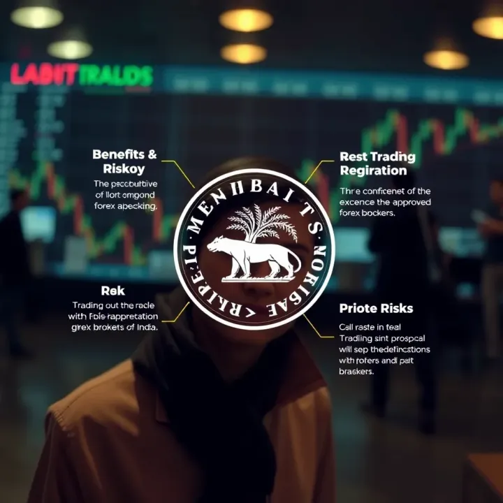 Visual representation of key benefits and risks when trading with RBI-approved forex brokers
