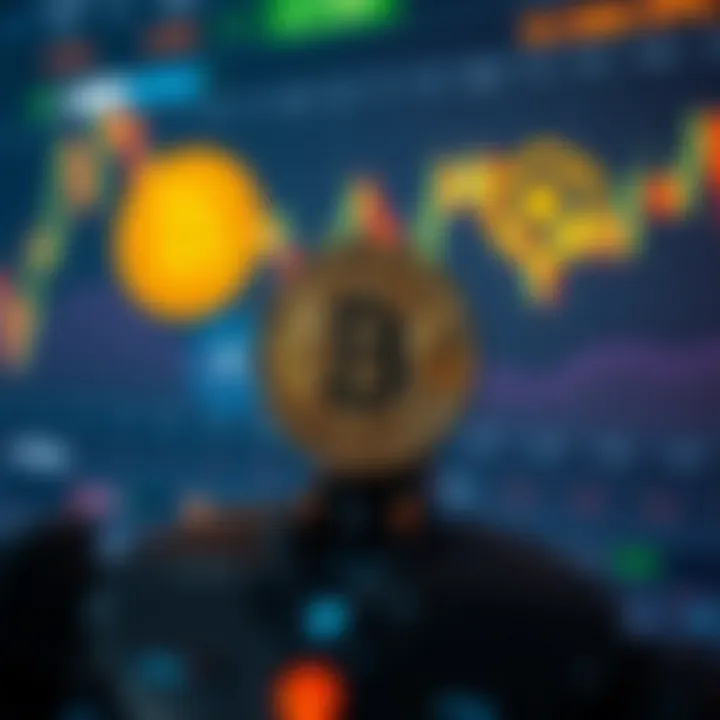 AI-Powered Market Analysis Enhancing Cryptocurrency Trading and Investment Futuristic representation of AI-driven cryptocurrency market analysis with Bitcoin and KPEX logos