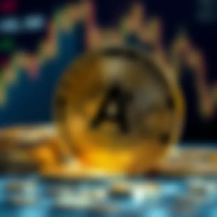 Visual illustration of factors influencing cryptocurrency value including market demand and technology advancements