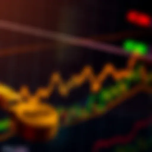 Graph showing upward and downward trends of Aptos coin price on a digital financial chart