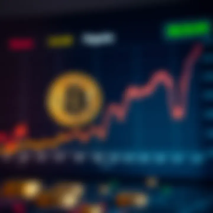 Graph showing trends and fluctuations of Bitcoin prices over several years in Indian Rupees