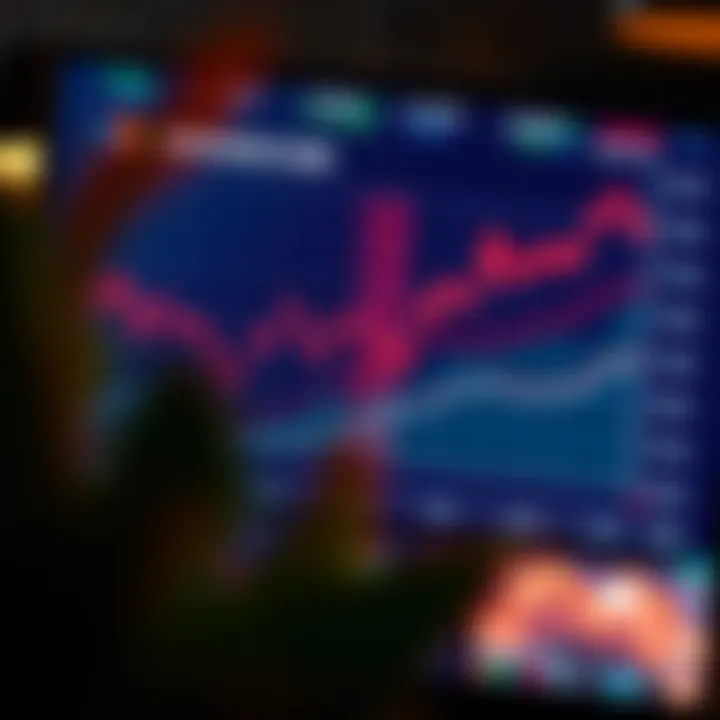 Graph showing fluctuations in Broadcom's share price over time