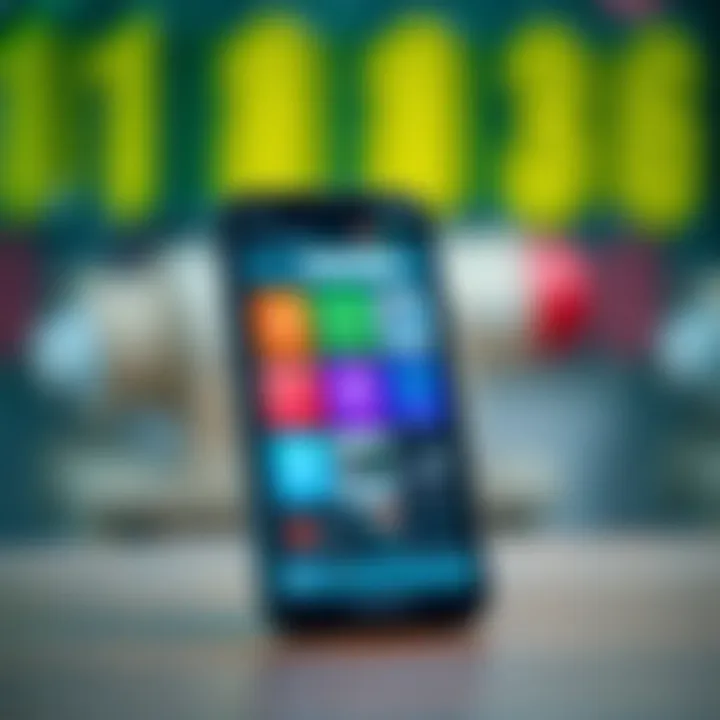 Smartphone displaying a variety of Indian free brokerage trading apps with user-friendly interfaces