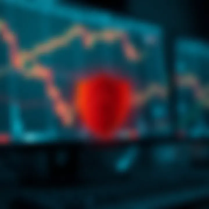 Security shield icon overlaying a computer representing safe trading environment
