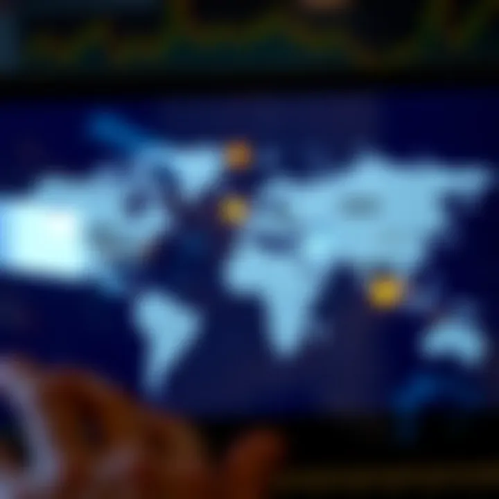 Global map highlighting major asset management firms across continents