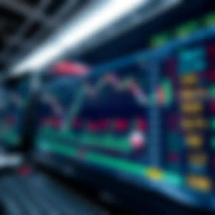 Illustration of forex market interface displaying trading charts and flexible funding options