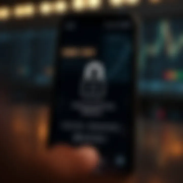 Secure login screen emphasizing encryption and privacy features integrated within the app