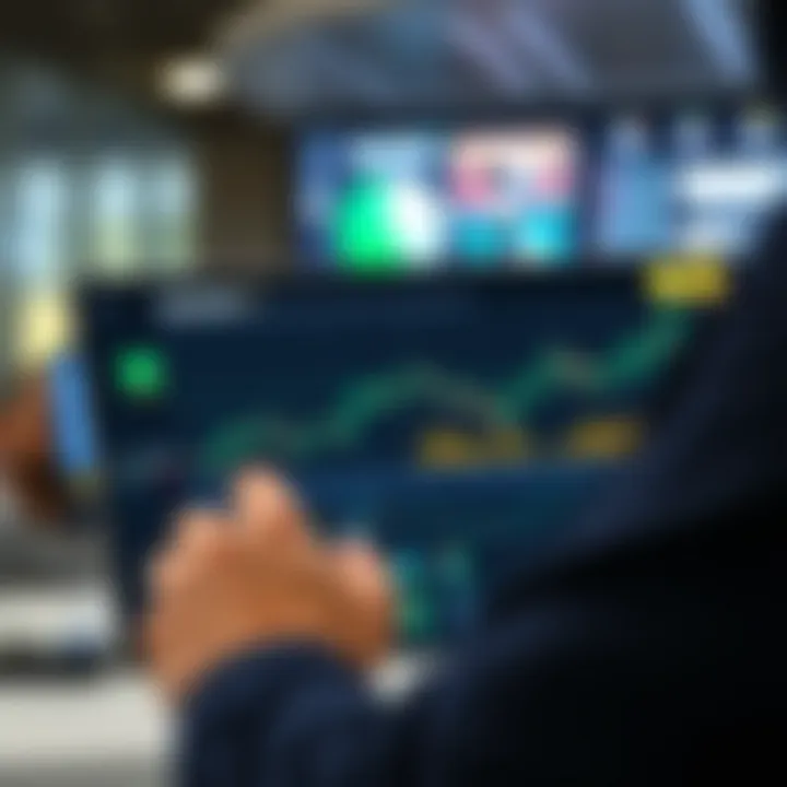 User interacting with Quotex IO trading platform interface on a digital device