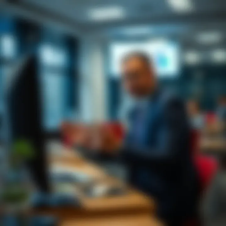 Ramzi Musallam engaging with digital educational tools in a modern classroom environment