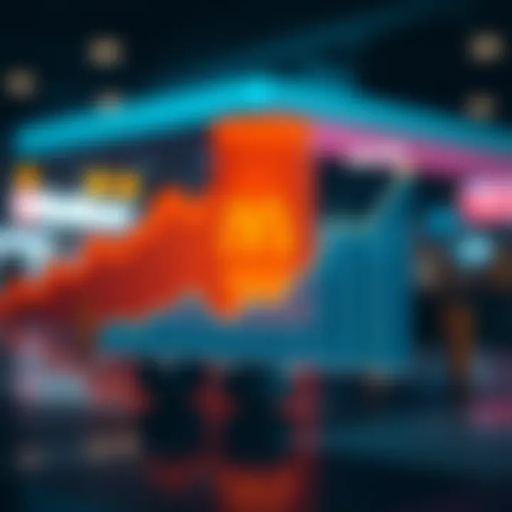 Graph showing projected growth of Reliance Industries stock price influenced by market trends and financial data