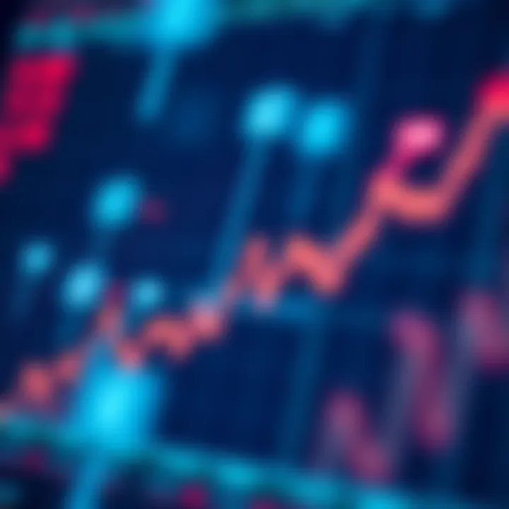 Currency Exchange Trends in Forex Trading Graph depicting currency exchange rates with upward trend lines and forex trading symbols
