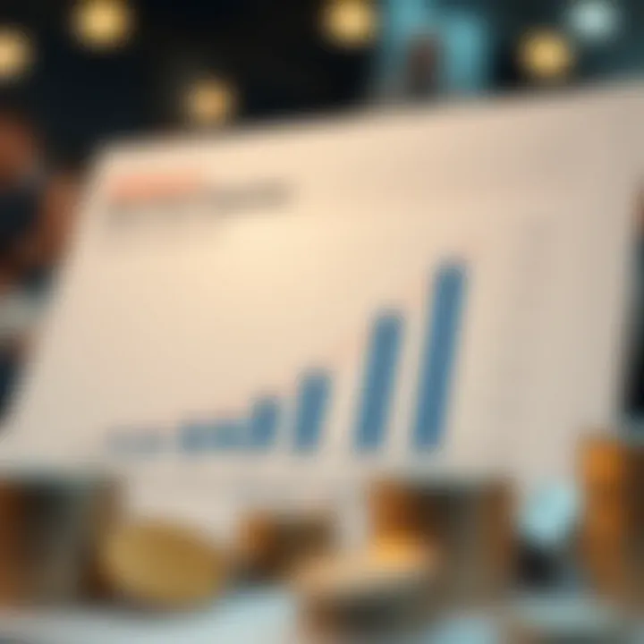 Graph illustrating projected growth influenced by strategic business segments and macroeconomic factors