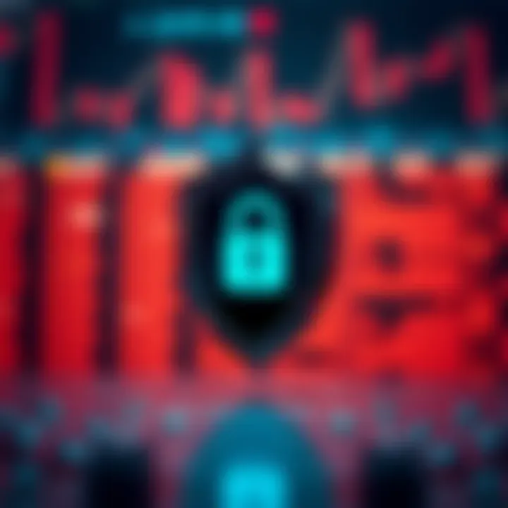 Security shield symbolizing data protection and secure transactions in online trading