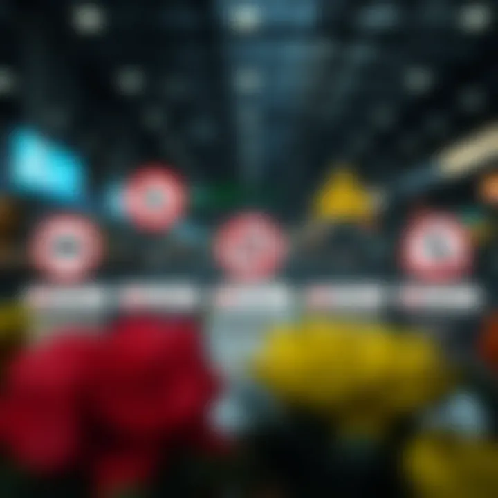 Graphic showing regulatory symbols and warning signs related to financial trading risks within the Indian market context