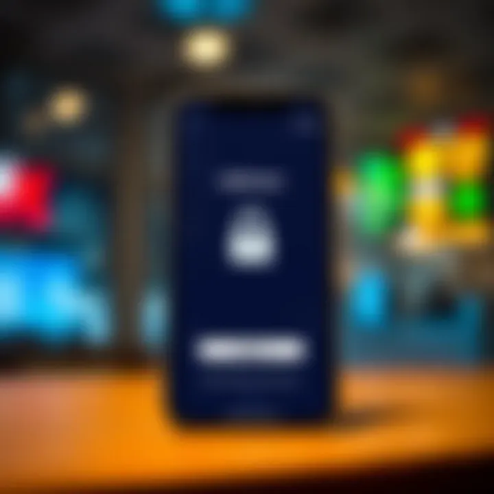 Secure login screen of QXBroker app highlighting account security features