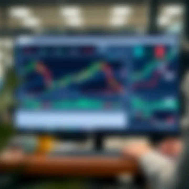 User interface of QXBroker.com trading platform displaying charts and market analysis tools