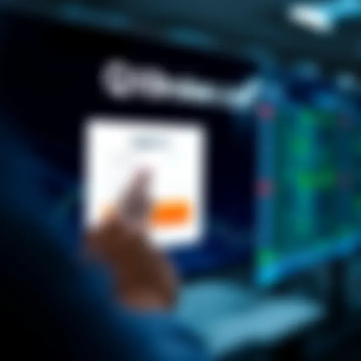 User entering credentials on a secure login interface for QXBroker.com