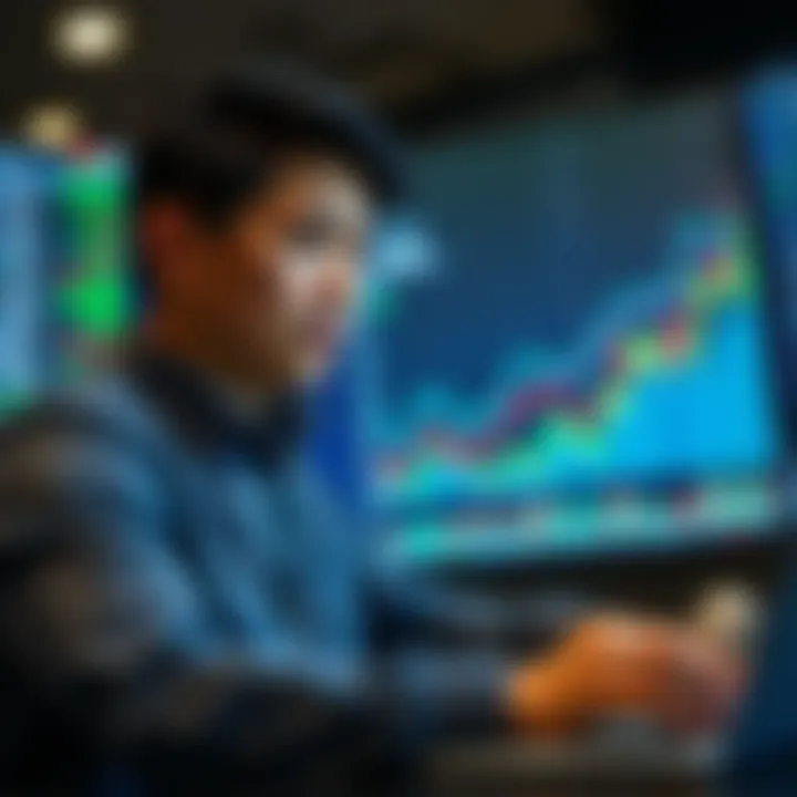 Financial charts and graphs illustrating trading performance and growth