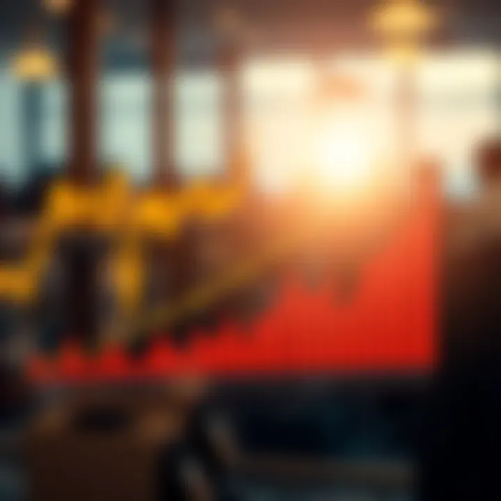 Graph showing growth trends and market analysis for an energy and retail conglomerate