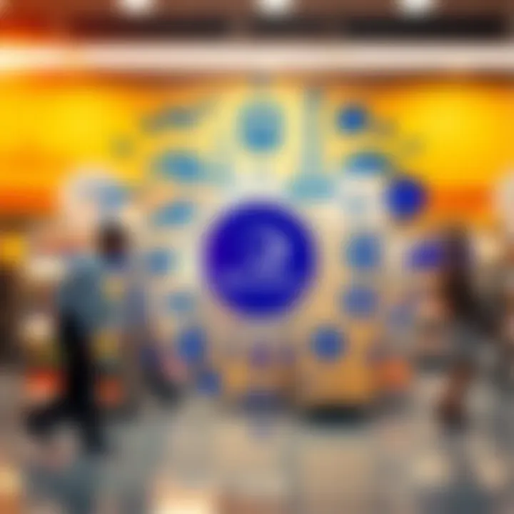 Collage of energy, telecom, and retail sector symbols indicating diverse business operations