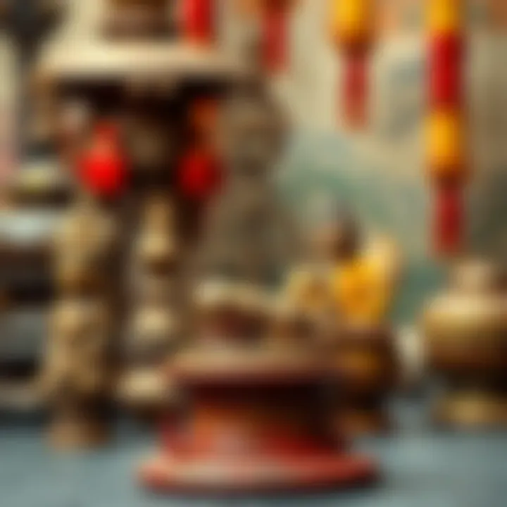 Traditional Indian cultural symbols representing the concept of deep-rooted heritage and values