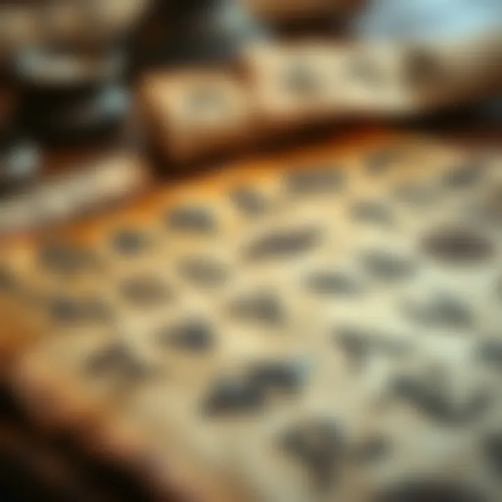 Ancient scrolls and symbols representing the historical origins of dervi