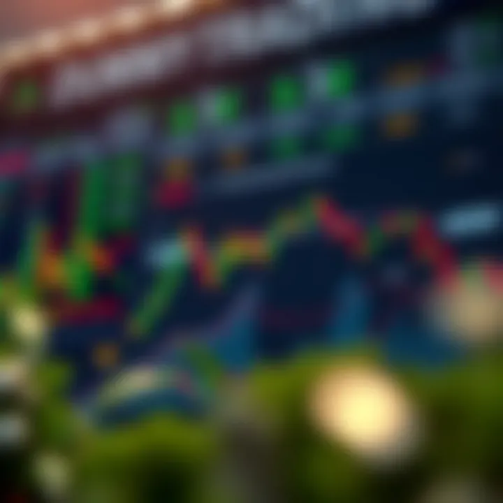 Simulated Market Interface for Dummy Trading Simulated stock market interface displaying virtual trades and portfolio performance