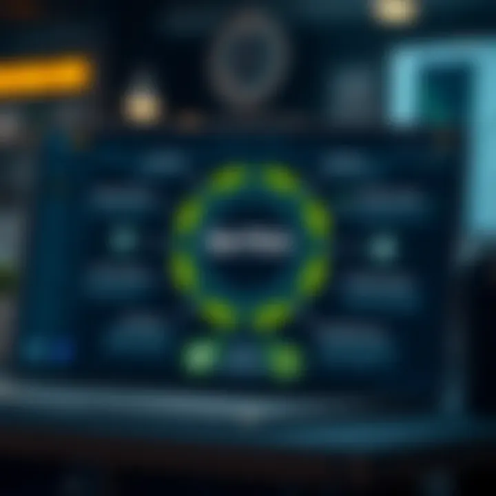 Diagram illustrating the key features of Qutoex platform interface