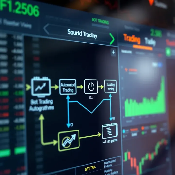 Automated Trading Algorithm Workflow Diagram illustrating the flow of automated trading algorithms executing orders in financial markets