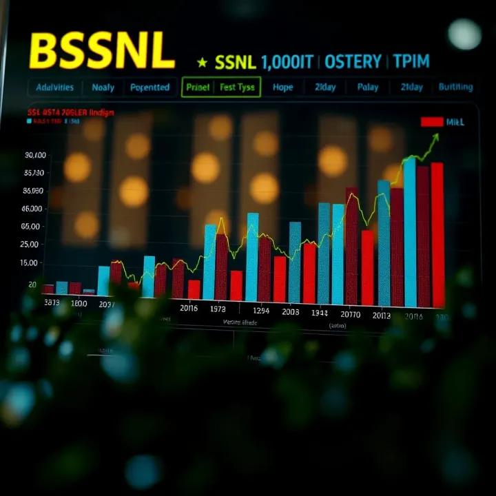 Chart illustrating key financial indicators and growth prospects of BSNL in the telecom sector