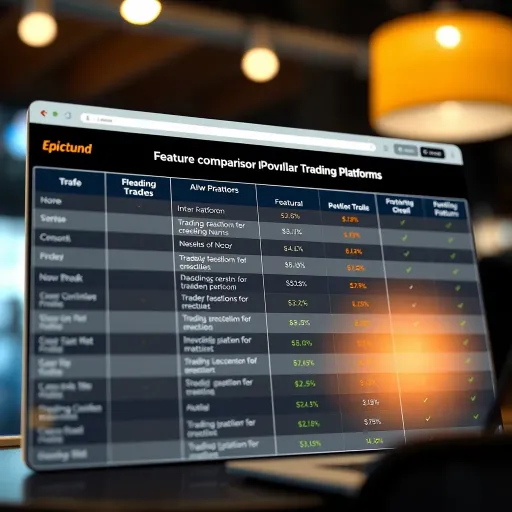 Comparison chart showing features of popular Indian trading platforms for new investors