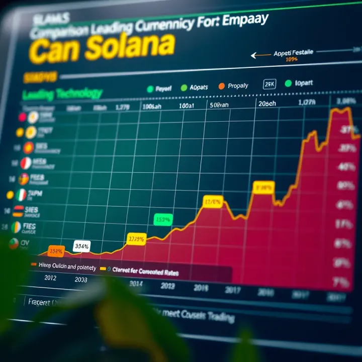 Comparison chart of major cryptocurrencies highlighting technology features and adoption rates