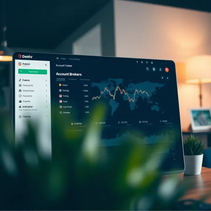 Dashboard view displaying key account management features for Introducing Brokers on Deriv platform