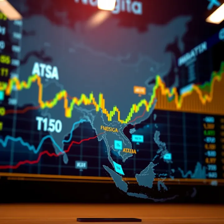 Visual representation of economic indicators and geopolitical factors influencing the Asia Composite Index