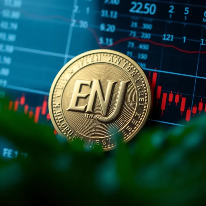 Graph showing ENJ Coin price fluctuations and market trends over time