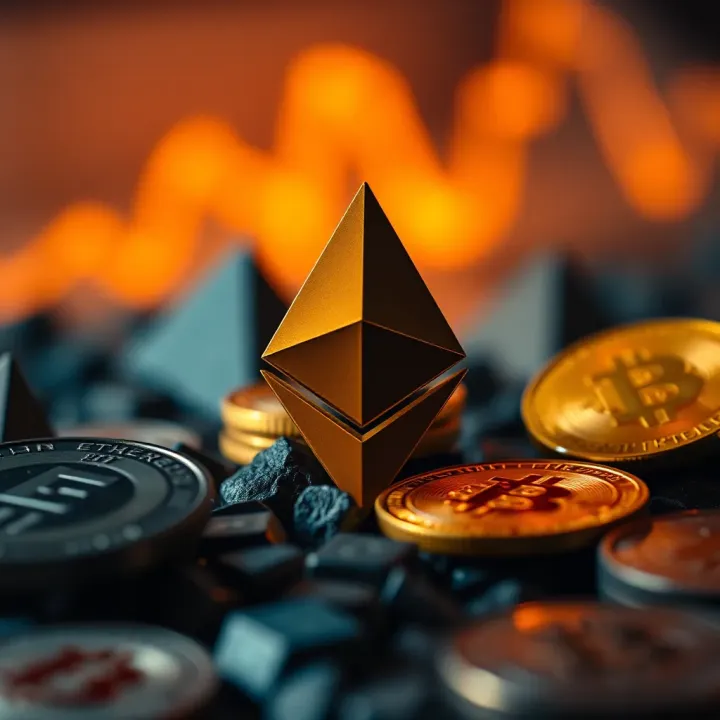 Visualization of key events and factors influencing Ethereum value in the cryptocurrency market