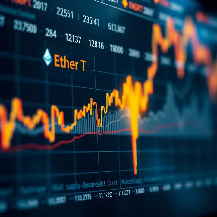 Chart illustrating market factors impacting Ethereum price including supply-demand dynamics and expert sentiment