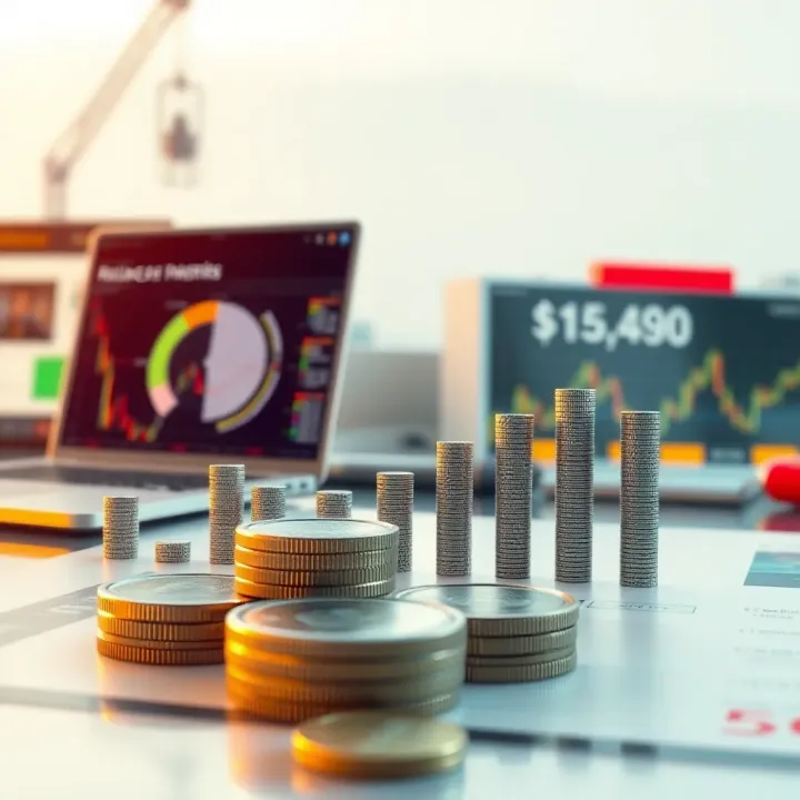 Visualization of financial indicators and economic factors impacting Reliance Industries' market value by 2030