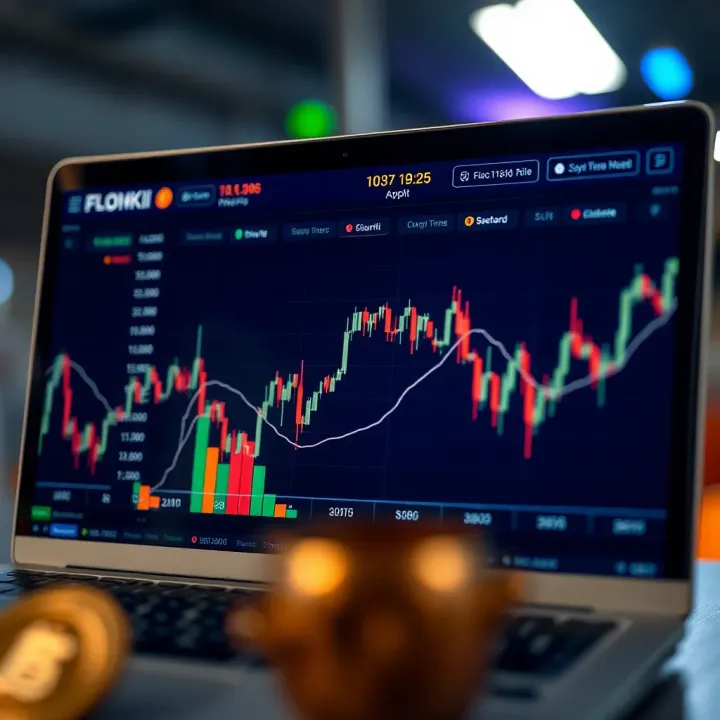 Graph illustrating Floki cryptocurrency price trends and market fluctuations