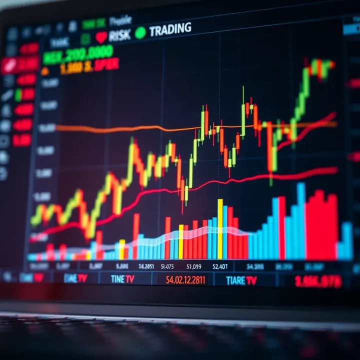 Forex Market Trends and Risk Indicators for Indian Traders Graph illustrating forex market trends with indicators highlighting risks and opportunities for Indian traders