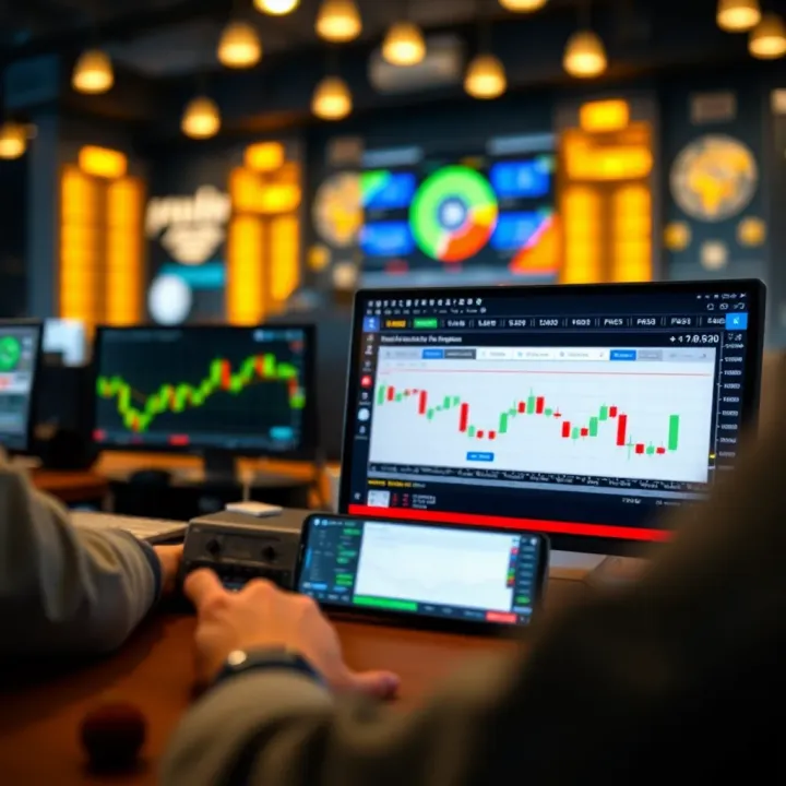 Navigating Forex Trading Platforms via Demo Accounts User interface of a forex trading platform showcasing demo account features and charts