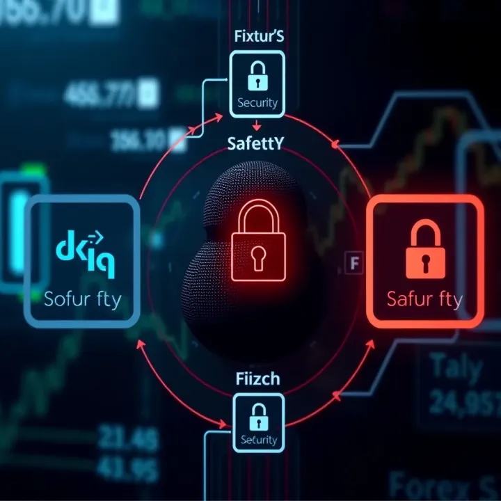 Visual representation of security measures and digital safety features on Fxify forex platform