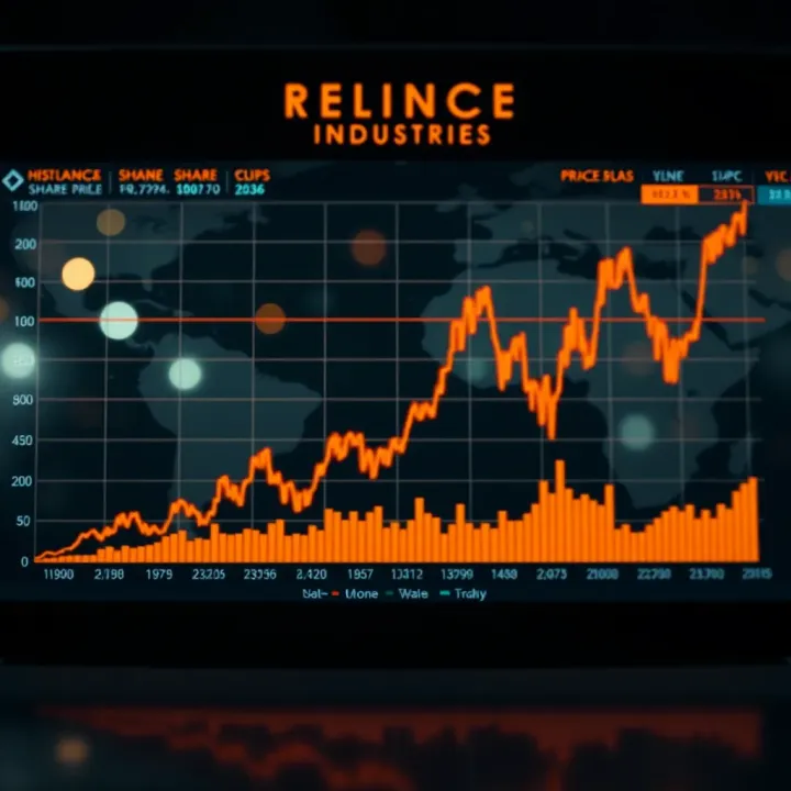 Chart showing historical stock price trends of a large industrial conglomerate