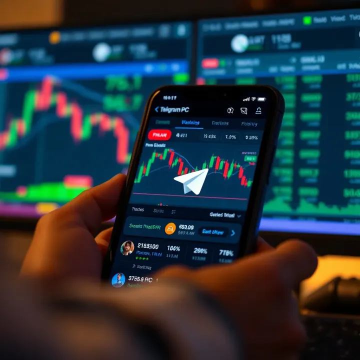 Telegram app screen displaying free forex trading signals and currency charts